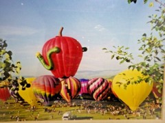 Steamboat Springs Hot Air Balloon Nature Landscape Wood Framed Wall Art lot 3