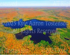 Marion Lake, Watersmeet, Iron County, Michigan Overhead Photo. Frame Optional.