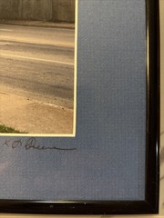 Kevin Greene Signed Framed Photograph Bubbles Railroad Overpass Graffiti Art