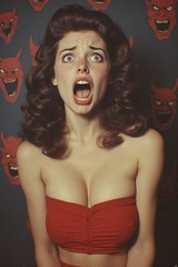 5 ~ 4X6 Glossy HORROR Fine Art ‘ SCREAM QUEEN ‘ Photo FANTASY Set ! 211359093