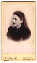 Photograph Powell, Northampton, 62. Mare Fair, Young Lady in Velvet Dress with Puff