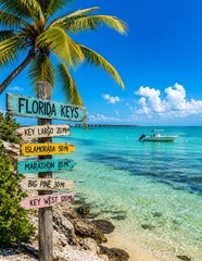 Florida Keys Islamorada Big Pine Key West Largo Picture Black Frame 8.5×11