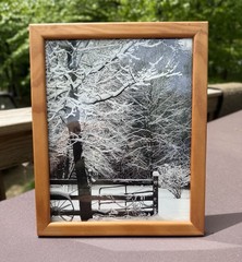 Original photograph, ‘Snow Cover’ by Serene Scenes in Maine, 8 x 10, wood frame