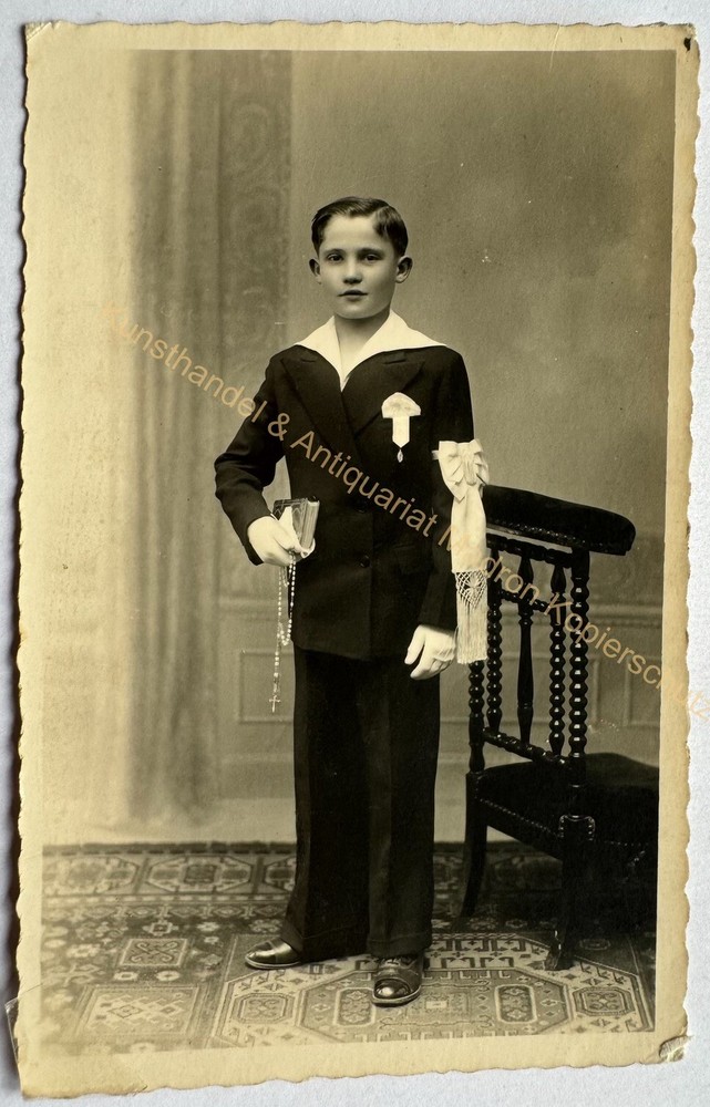 orig. Photo postcard photography child children around 1930 Thionville Moselle
