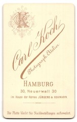 Photograph Carl Koch, Hamburg Neuerwall 30, portrait middle-class gentleman light L
