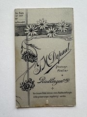 orig. CDV photo photography photograph Mr. Mann fashion around 1890 Depaul Riedlingen