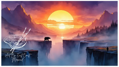 digital art fantasy wallpaper desktop fine art download bear at sunset