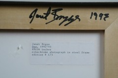 1993 Janet Biggs «One» Cibachrome Photograph Leg Brace Still Life Steel Frame
