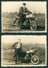 2x Photo Simson Motorcycle Vintage GDR MZ ES 175/2 250/2 Old Motorcycle Photo