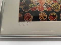 North Market Fruit Columbus OH photograph signed matted artwork 14.5” by 11.5”