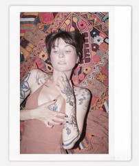 Art pinup Tattooed Alt model Sawyer Instax Wide Instant Film Photograph