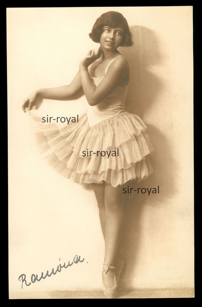 Tallinn around 1930-pretty ballet dancer Ramona in portrait-photo postcard 9x14cm