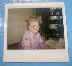 Polaroid Photo of Grandma Goffy But Good to Go Smiles classic Roid circa 1978