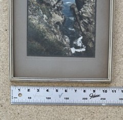 Vintage J.M. Garrison Hand Tint Oil Color Photo Point Lobos CA 10.5”x15.5” VGC