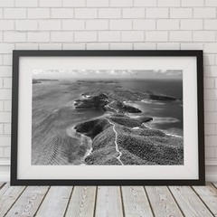 St John Beaches Aerial Photography Wall Art Decor, East End Hurricane Hole USVI