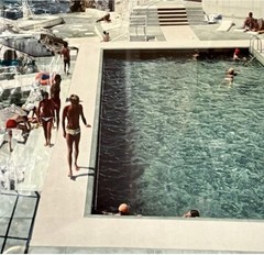 Slim Aarons C Print Photograph on Metal Ready to Hang Hotel Du Cap-Eden-Roc Pool
