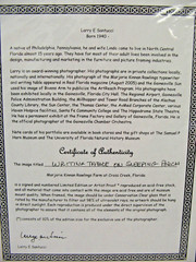 MATTED PHOTOGRAPHY Writing Table A/P Color with COA 16×20 By Larry Santucci