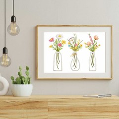 Floral Vase Wall Art Printable | Modern Botanical Decor | Digital Download Print