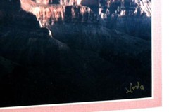 Grand Canyon & Lightning Signed Photograph C1970 10×8″ Framed 18×16″