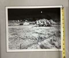 Bob Werling Signed #25 Farm & Moon Black & White Framed Decorator Edition Print