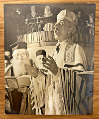 Vintage Jewish Original Photograph High Holidays Cantor Singing Yom Kippur Wow!