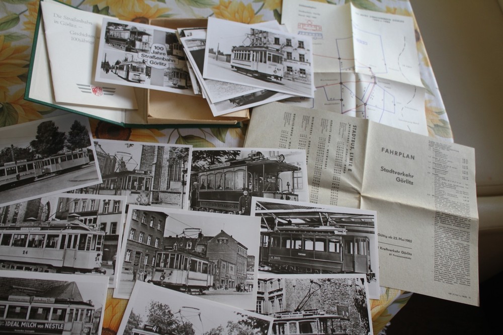 26 x photos 100 years tram Görlitz 1982 collection timetable GDR GK