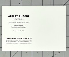 ALBERT CHONG – PROJECTIONS – Art Announcement Card 2001