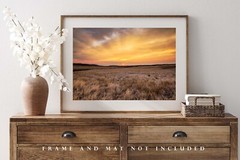 Great Plains Photography Print – Picture of Sunrise Over Prairie in Montana