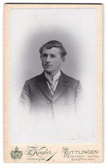 Photograph F. Kugler, Tuttlingen, Sigmaringen Hallau, portrait of a young man