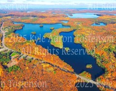 Katherine Lake, Oneida County, Wisconsin, Overhead Photogragh. Frame Optional.