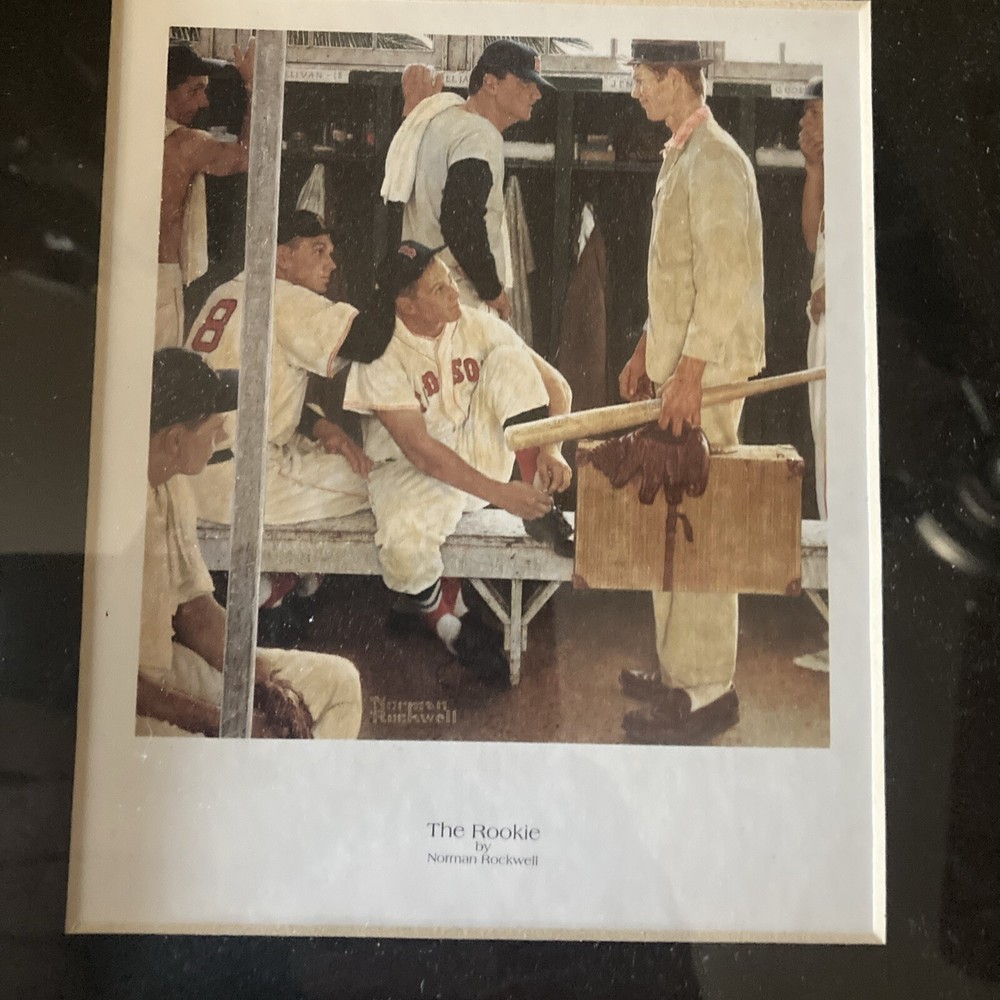 The Rookie By Norman Rockwell Wall Hanging Picture With Frame
