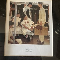 The Rookie By Norman Rockwell Wall Hanging Picture With Frame