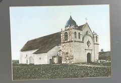 Antique San Carlos Mission Tinted Photograph Monterey California Vintage