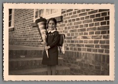 Two photos enrollment school bag children school start sugar bag Duderstadt f1206