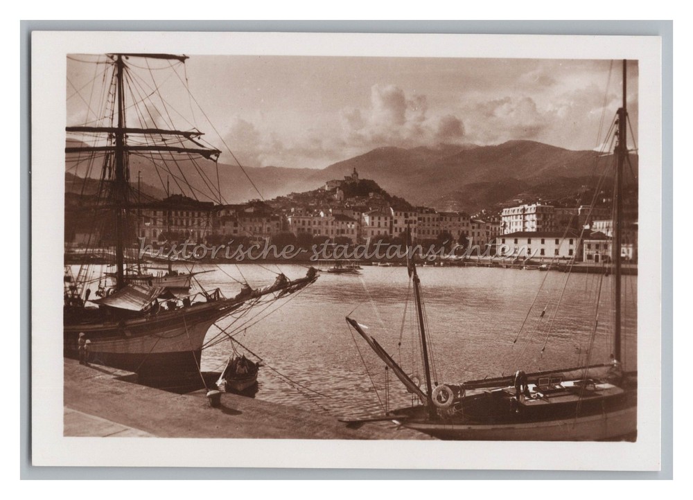 San Remo / Italy 1939 – Port Sailing Ships – Vintage Photo 1930s
