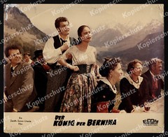 orig color photo The King of Bernina Helmut Schmid Ellen Schwiers Pontresina 1957