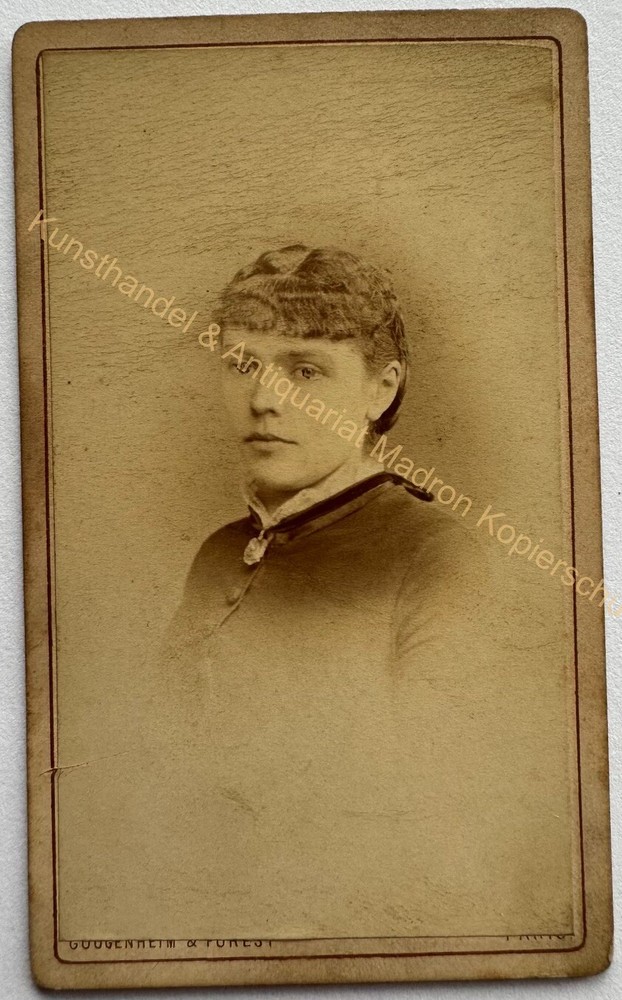 orig. CDV photography photograph vintage album print 1870 Paris Gougenheim