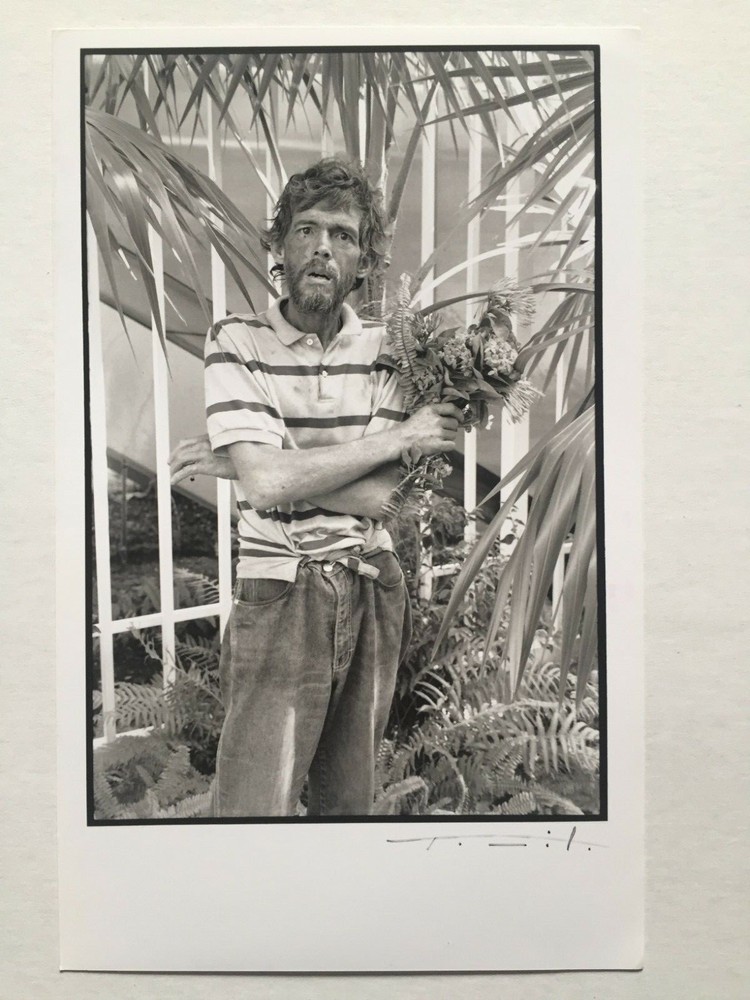 JOSE TONITO Fine Art B&W Original 1989 Photograph.Downtown Miami Homeless series