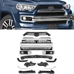Front Bumper Body Kits and Grille Combo Set Compatible with 2014-2020 Toyota 4Ru