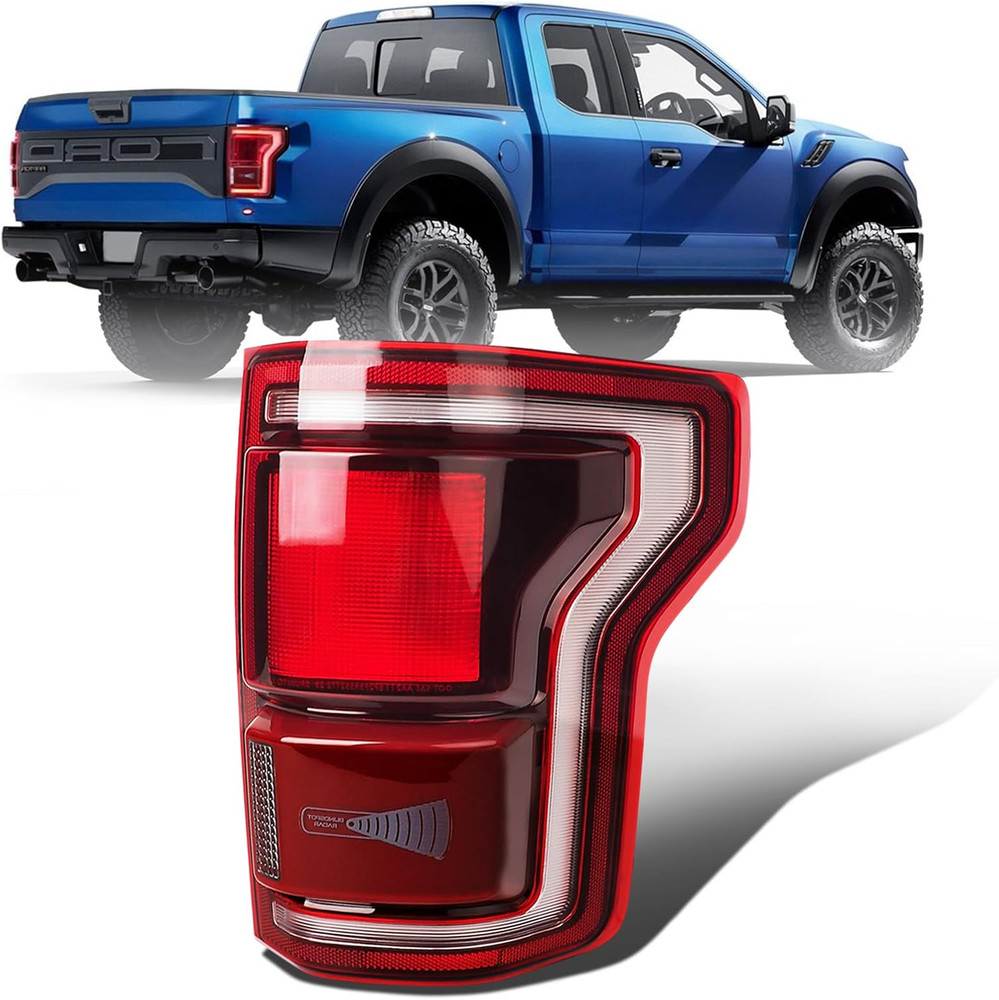 LED Tail Lights Assembly Fit for 2017 2018 2019 Ford F150 | LED Black Raptor wit