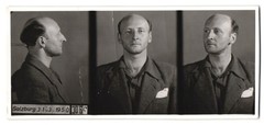 Photograph police photo/Mugshot, Alfons Wöros, arrested 1950 in Salzburg
