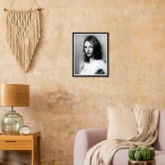 Portrait of a model B&W art photograph