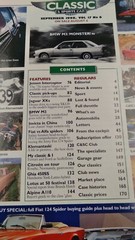 Classic And Sportscar Magazine SEPT 1998 SPIDER SHOOTOUT