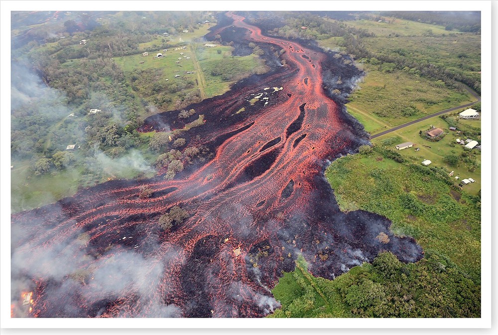Channelized Lava Flow Fissure 16-20 Kilauea Volcano 2018 Silver Halide Photo