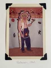 Vintage Found Photo Halloween 1961 Native American Costume Vernacular Snapshot