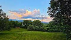 Orange Sun Cloudburst Green Hills Photo DIGITAL DOWNLOAD Print at Home Dopamine