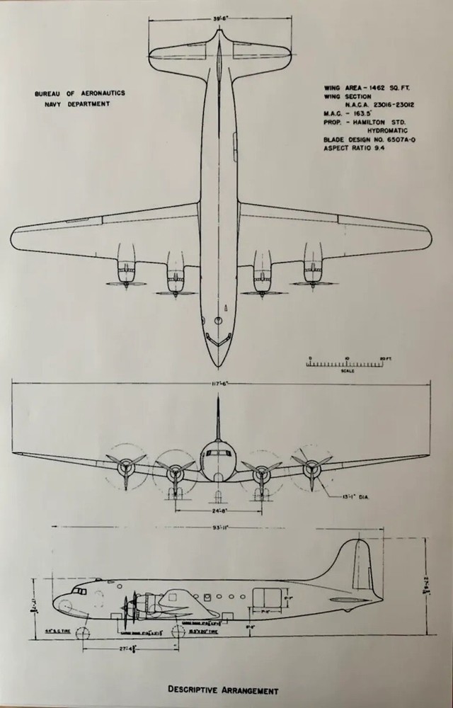 Douglas DC-4/ C-54 Drawings ART-0121