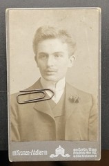 Photo CDV KAB portrait young teen model Berlin suit beard tie picture old