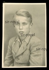 Siegen Westphalia 1930s – Blonde Boy Pimpf Passport Photo Passport Photo – Photo 6x8cm