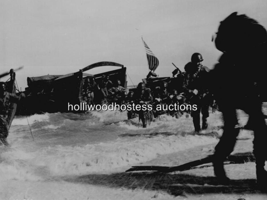 WWII US Troops Invade Wadke Island Higgins Boats Photographic Reprint Enhanced